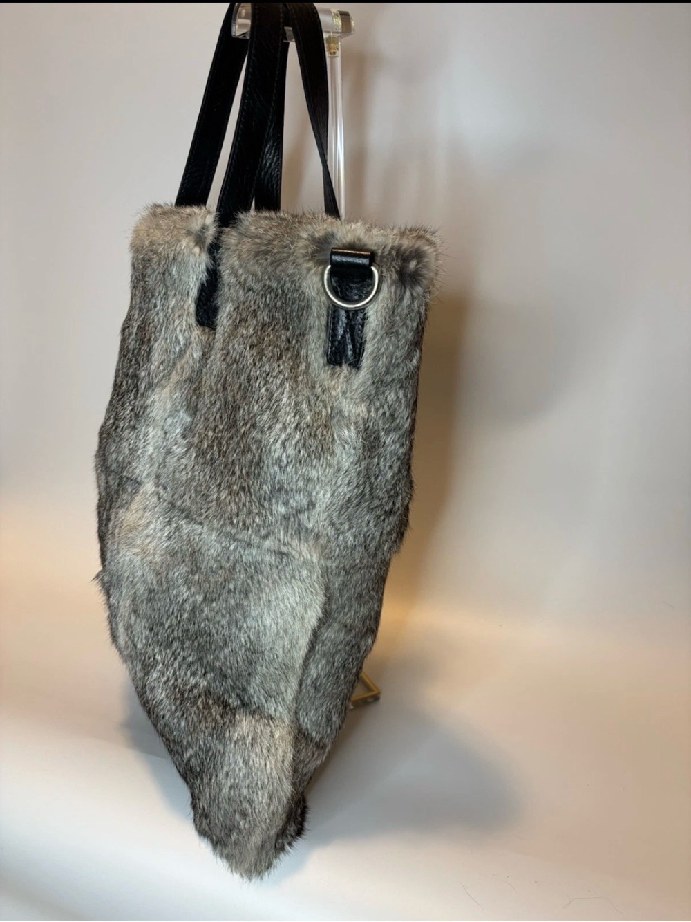 Dolce & Gabbana ($3900) Large Rabbit Fur Tote Bag AUTHENTIC - Picture 3 of 10